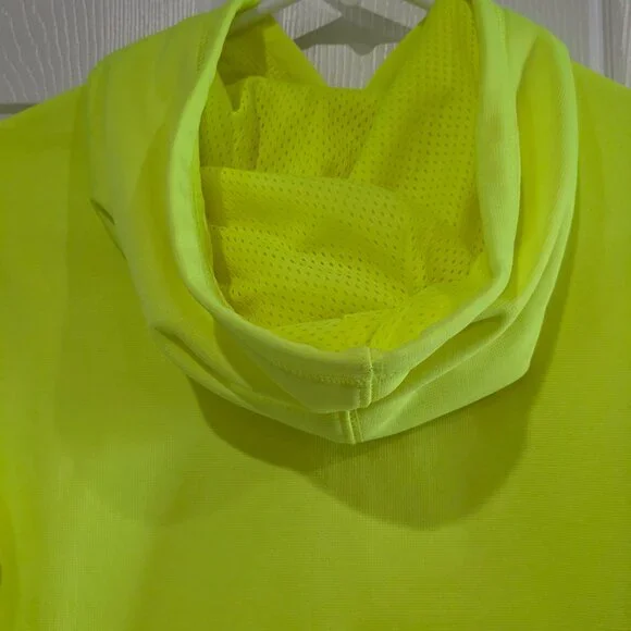 Nike Kids Pullover Hoodie Size Medium, Neon Green, Pink Swoosh, Therma-Fit - Picture 9 of 16
